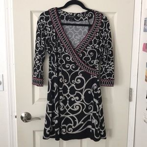 Black and White Mini Dress